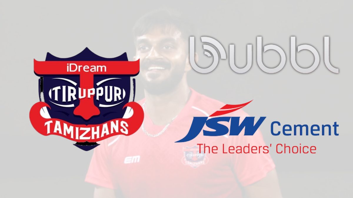 iDream Tiruppur Tamizhans add Bubbl and JSW Cement to their sponsorship portfolio