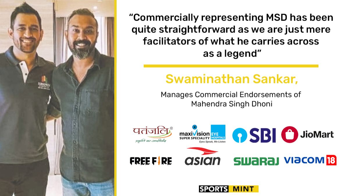 EXCLUSIVE: Commercially representing MSD has been quite straightforward as we are just mere facilitators of what he carries across as a legend - Swaminathan Sankar, Manages commercial endorsements of Mahendra Singh Dhoni