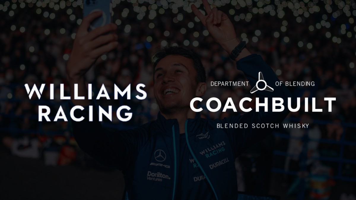 Williams Racing and Coachbuilt Whisky raise a glass to new licensing partnership